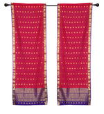 Sari rod pocket curtains hung at a window