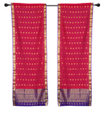 Sari rod pocket curtains hung at a window