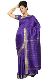 Art silk sari shown draped on a model