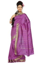 Art silk sari shown draped on a model