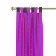 Lavender sari tab top curtains hung at a window
