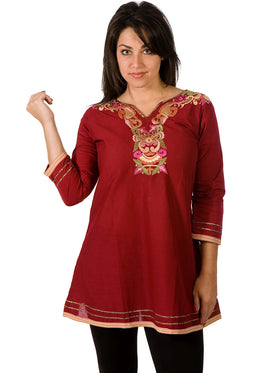 Georgette kurti tunic shown draped on a model